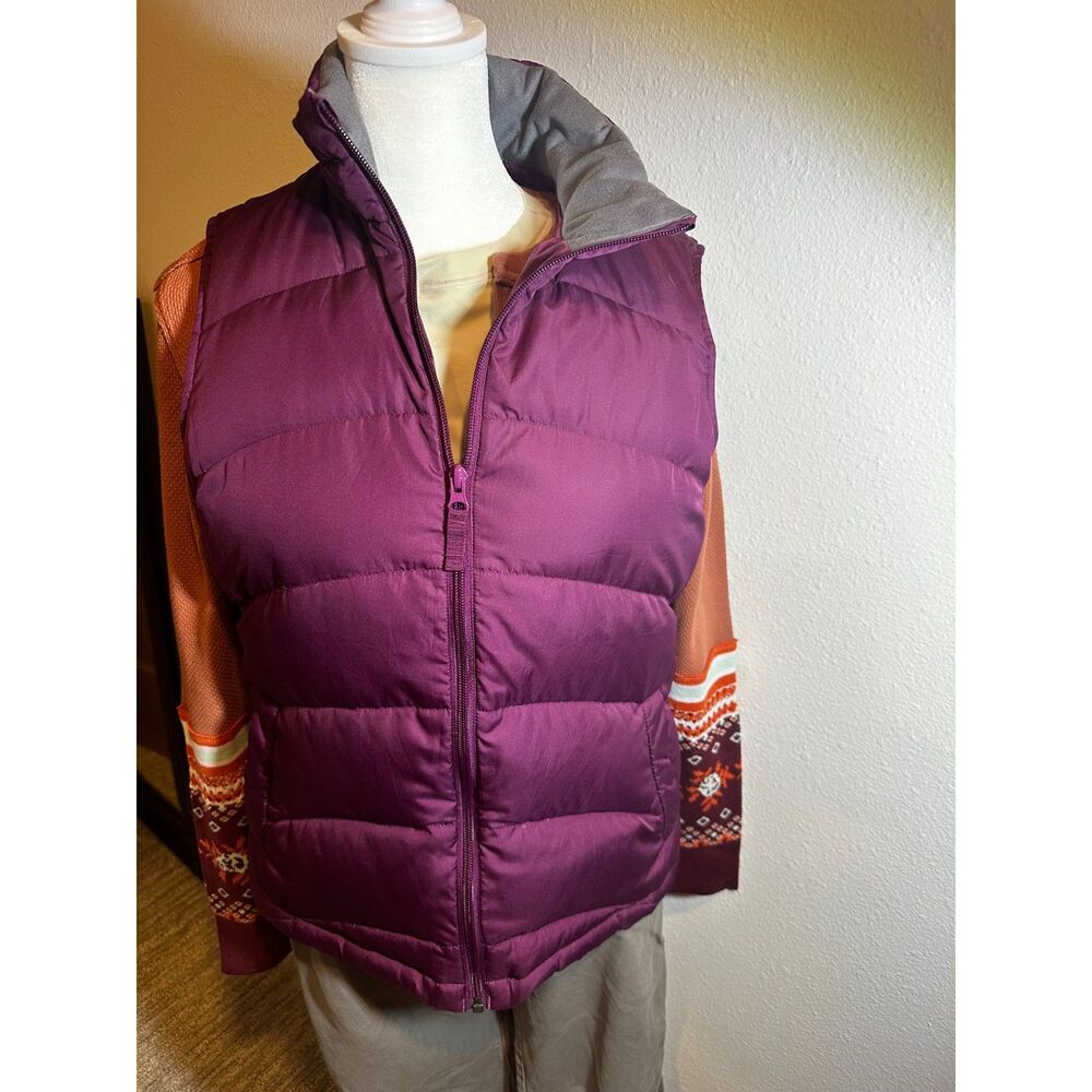 Land's End Girl's Purple Puffer Vest Jacket, Small EUC